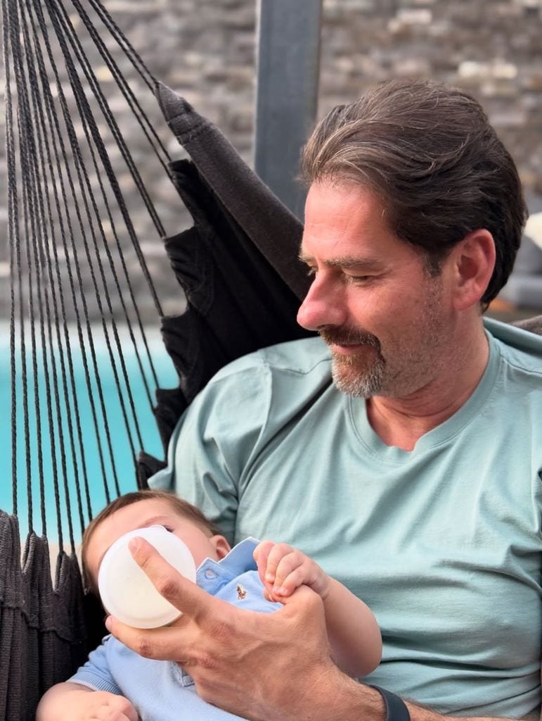 Ferrán junto a su papál.