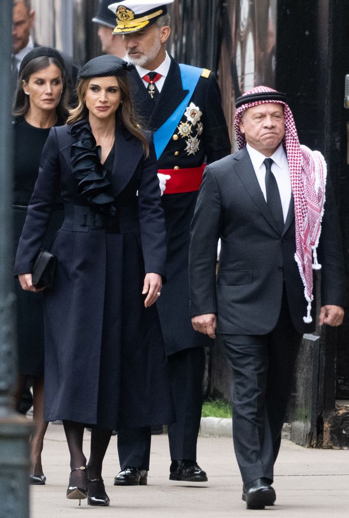 Los reyes de Jordania también asistieron al funeral de Isabel II