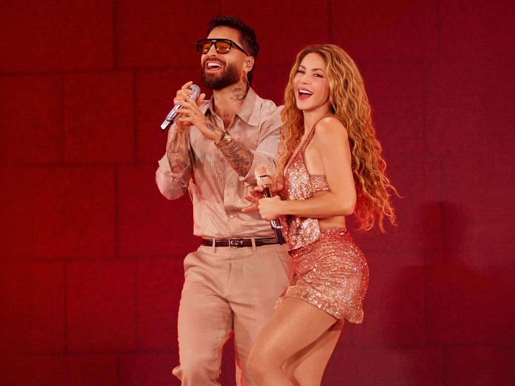 Shakira y Maluma, en el penúltimo concierto de la cantante en Madrid