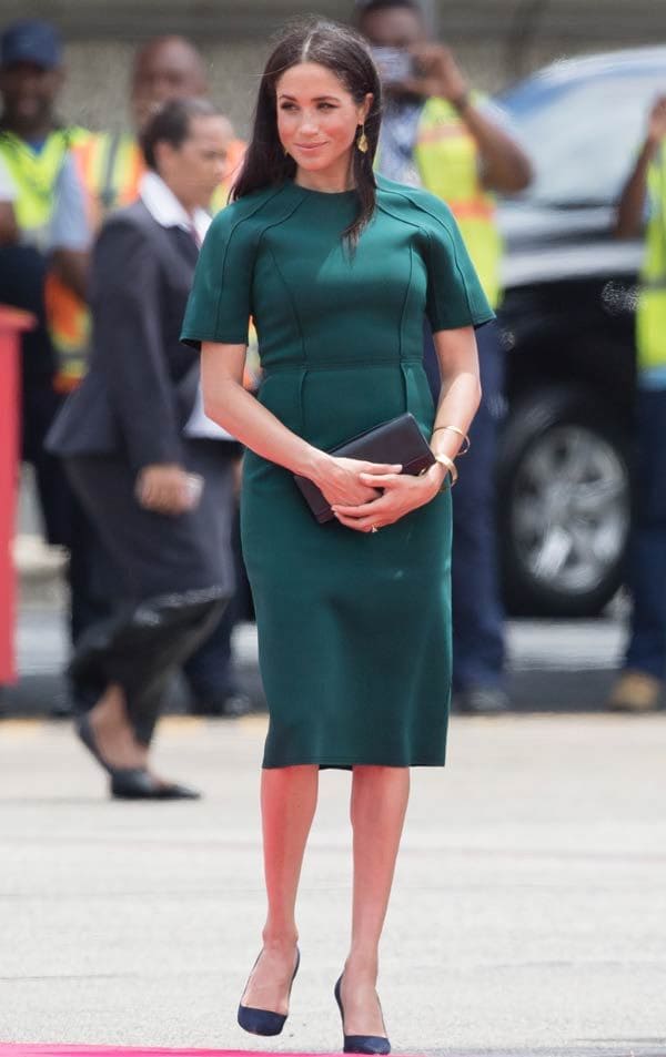 Meghan Markle con vestido verde