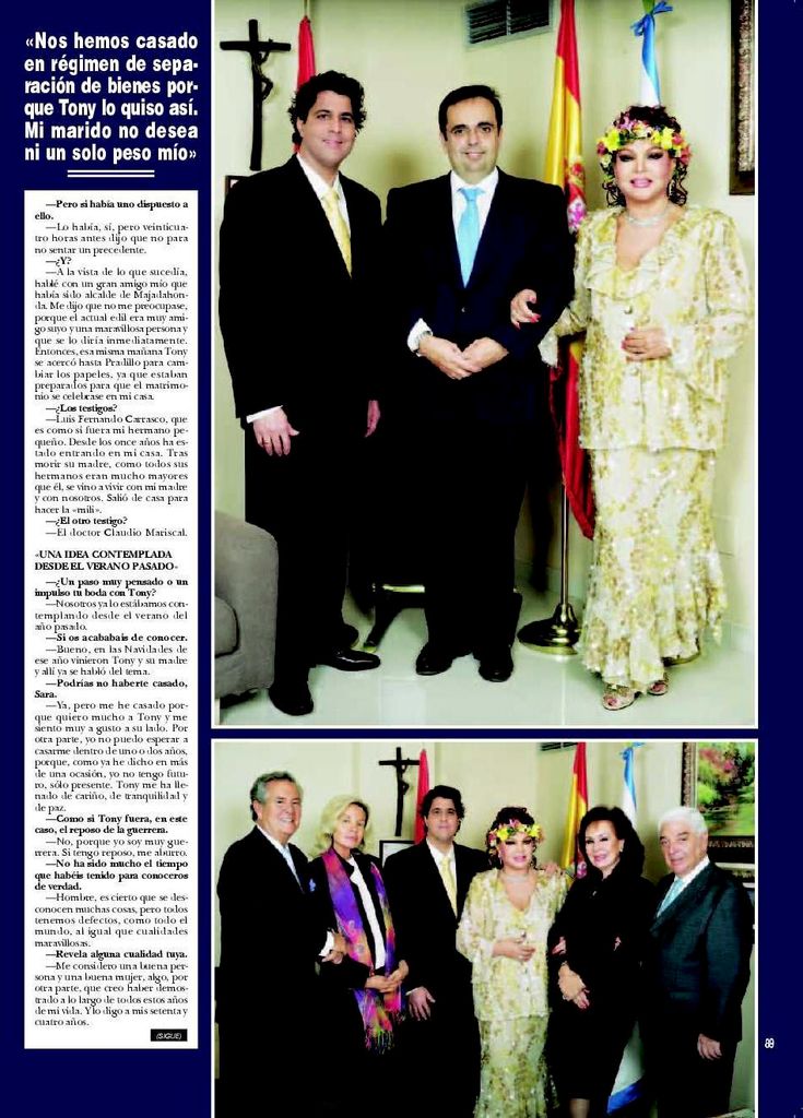 Boda Sara Montiel