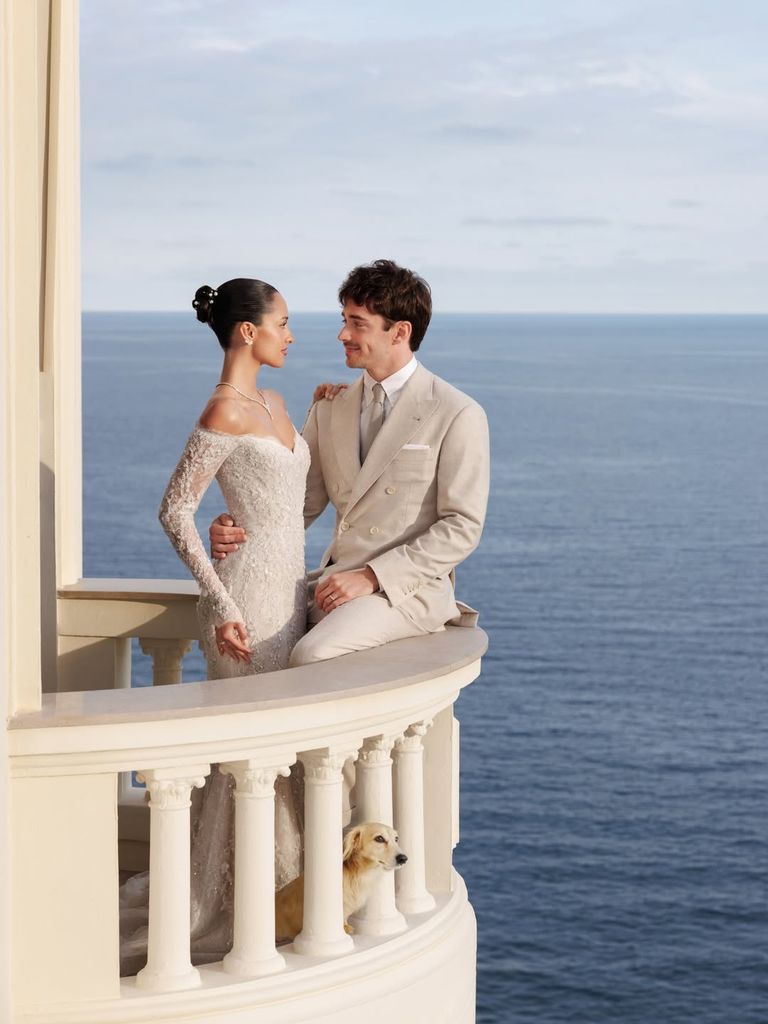 El álbum completo de boda secreta de Charles Leclerc y Alexandra Saint Mleux