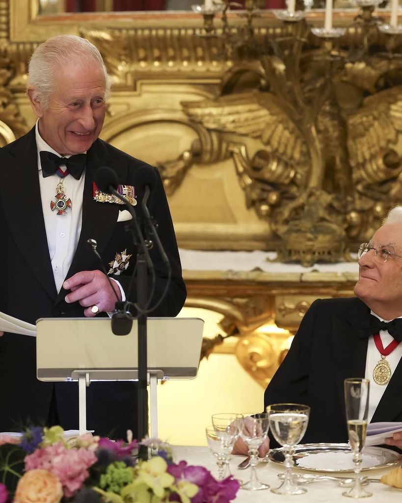 Los reyes Carlos y Camilla celebran su 20 aniversario de boda en una cena de gala en Roma