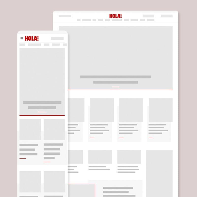Mockup rediseño HOLA.COM