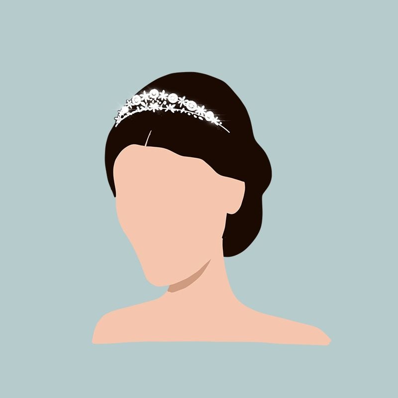 Tiara de novia clásica