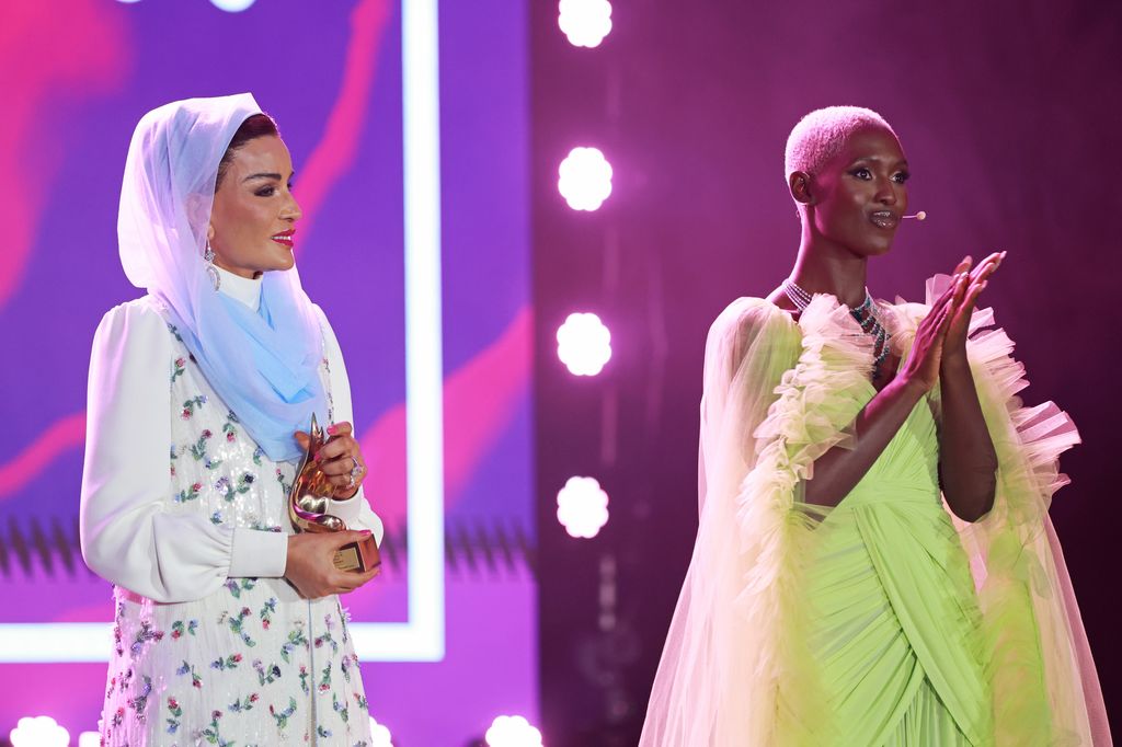 Anfitriona de la ceremonia del Fashion Trust Arabia en Doha