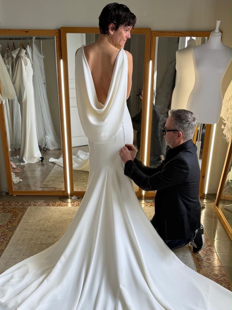 La preciosa espalda del vestido de Alta Costura