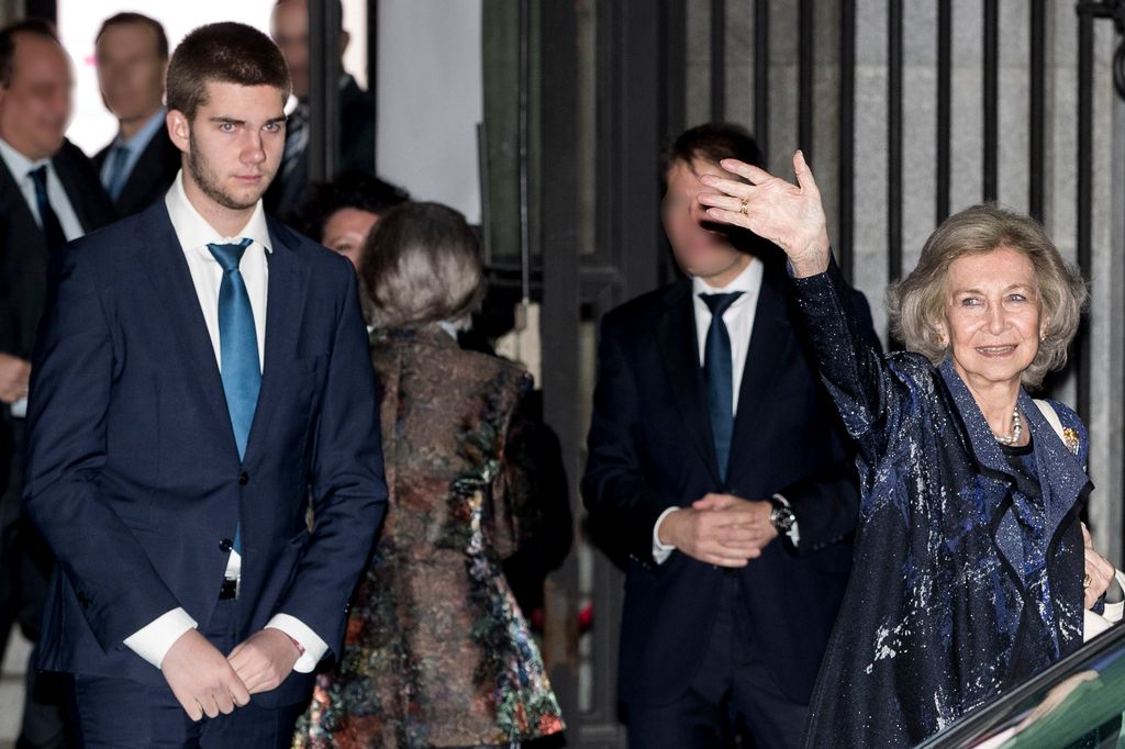 Juan Urdangarin con la reina Sofía