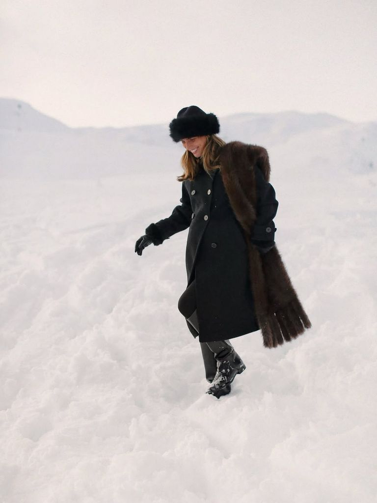 Lucía Bárcena en una escapada familiar a Baqueira.