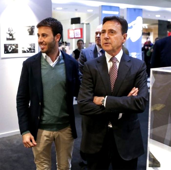 Matías Prats Luque con su hijo