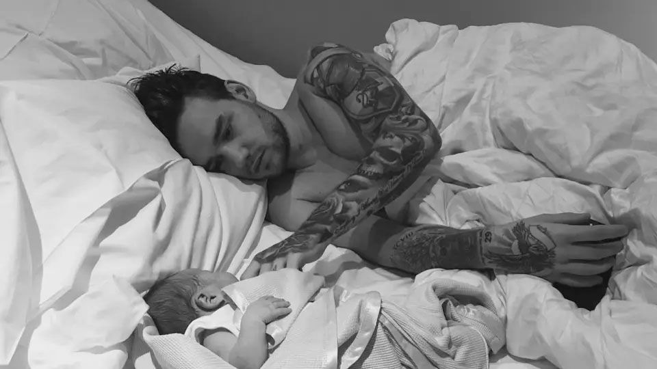 Una foto de Liam Payne con su hijo Bear