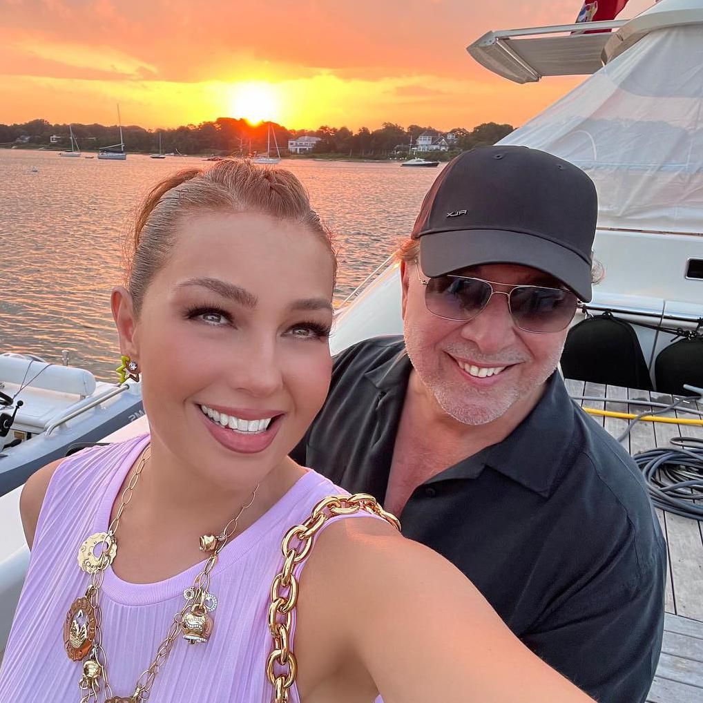 Thalía y Tommy Mottola