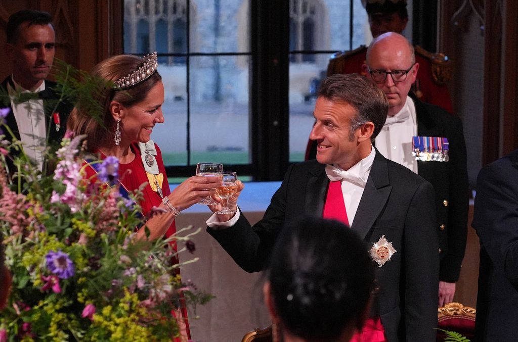 Cena de gala en el castillo de Windsor por la visita de Emmanuel y Brigitte Macron