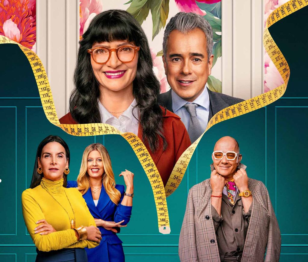Ana María Orozco, Jorge Enrique Abello, Lorna Cepeda, Julián Arango y Natalia Ramírez en‘Betty La Fea, La Historia Continúa’, de Prime Video.