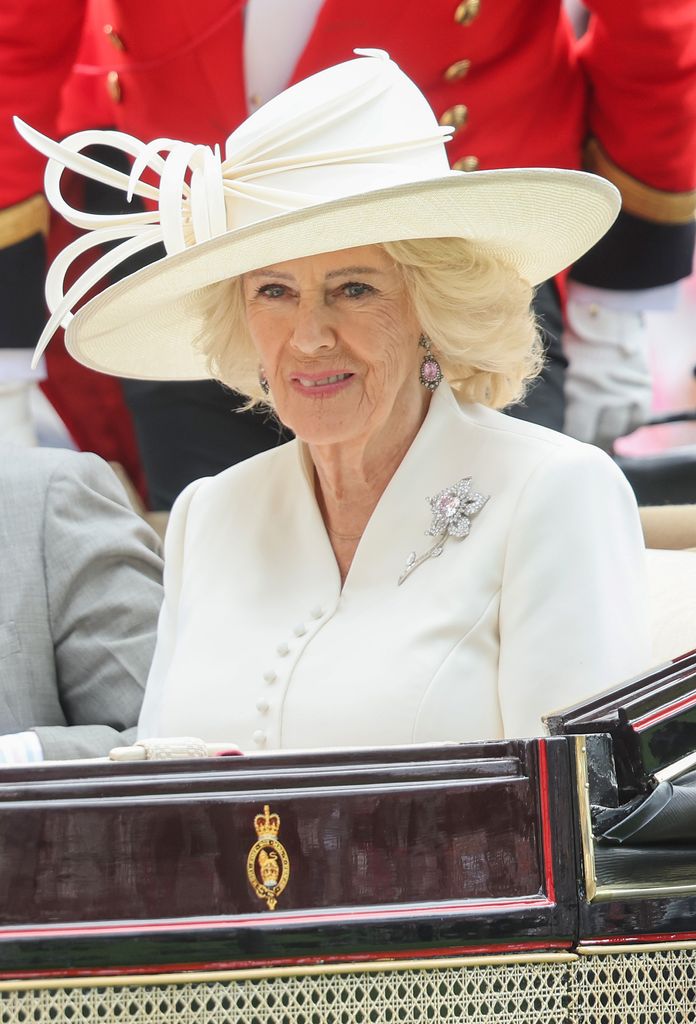 La Reina Camilla junto al diamante rosa Williamson