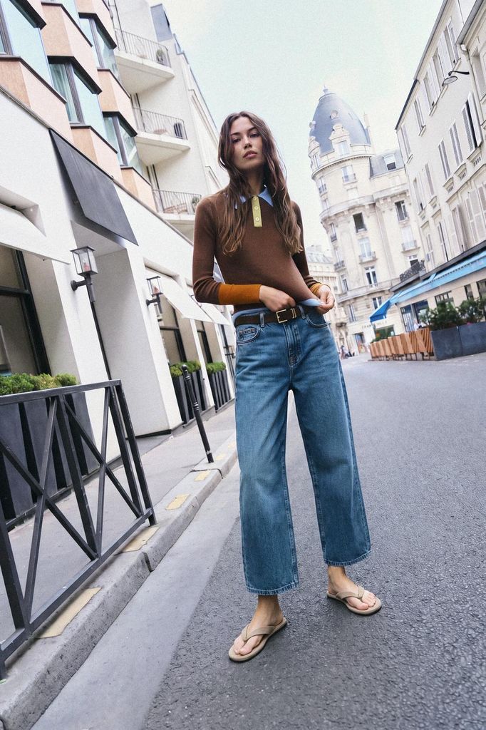 Vaqueros anchos culotte de Zara