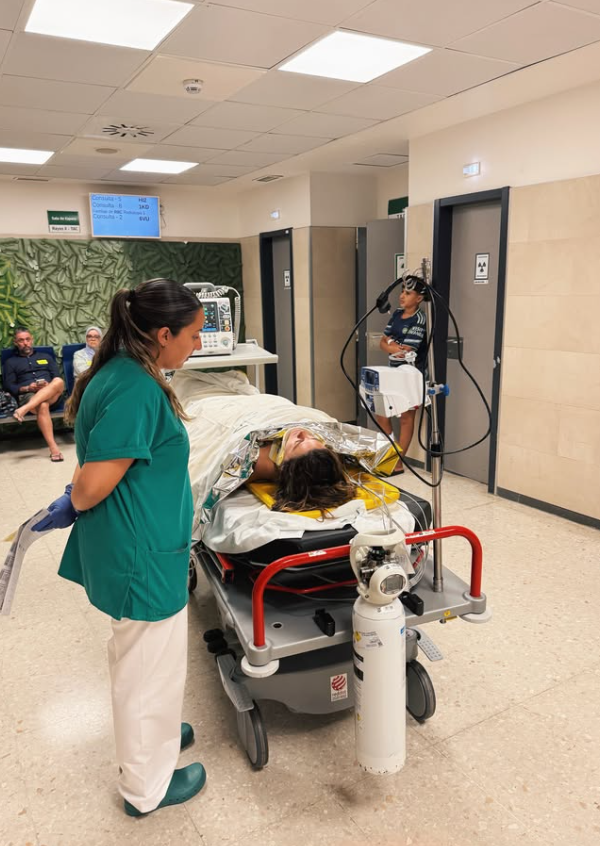 Gisela Pulido durante su ingreso hospitalario