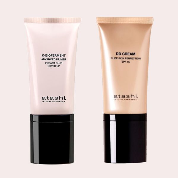 Atashi DD Cream Nude Skin Perfection SPF15 Tono Medio 50 ml + K-Bioferment Advanced Primer Iluminador Lite 50 ml