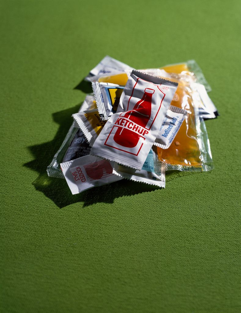 Sobres de ketchup
