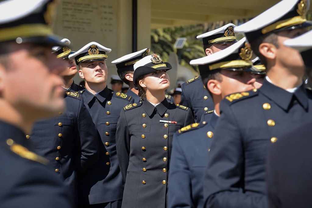 La princesa Leonor participa en la inauguración de un busto de Blas de Lezo y Olavarrieta en Valparaíso