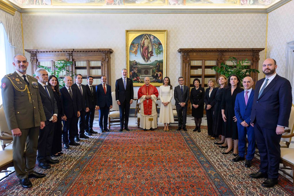 Los Reyes, durante la audiencia papal 