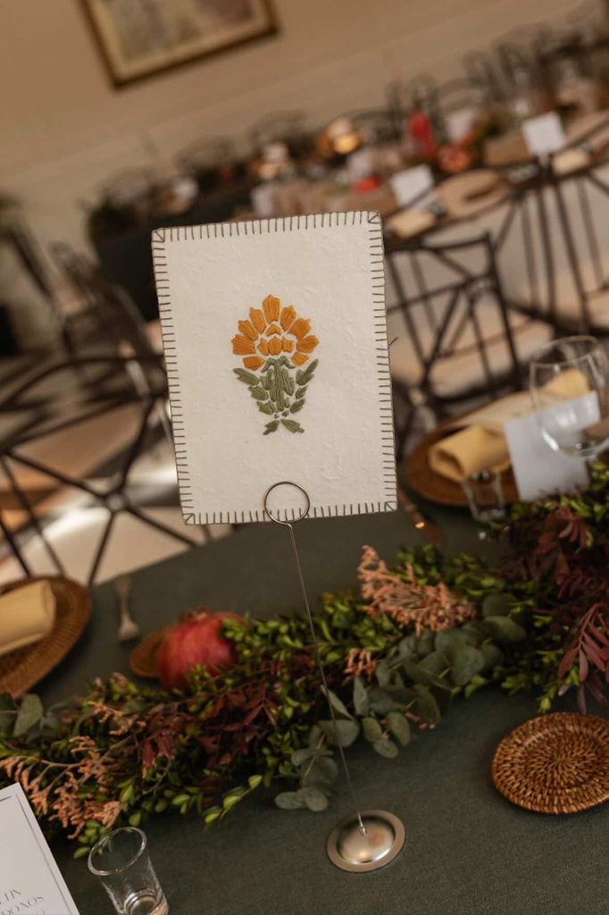Meseros de boda bordados