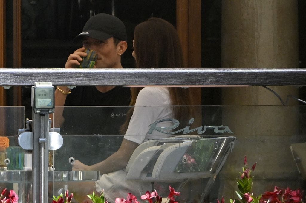 Orlando Bloom almorzando en el Gritti Palace Hotel