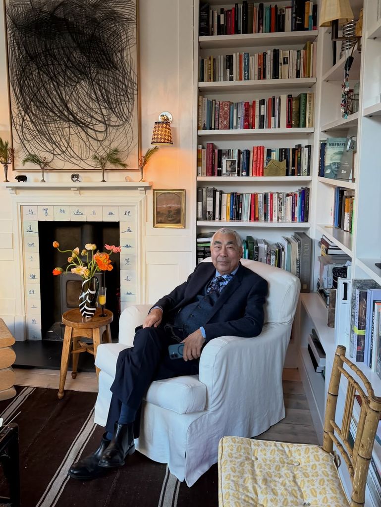 El padre de Alexa Chung celebrando la Navidad.