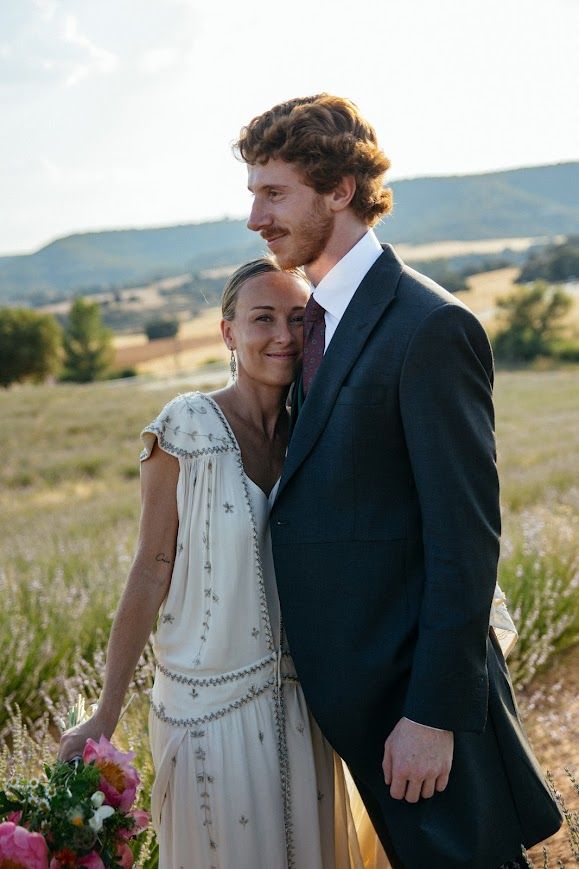 El vestido de novia de Alejandra, de Alejandra Valero, en su boda con Alejandro