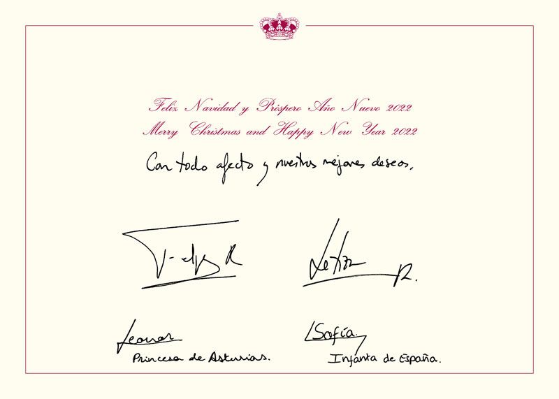Felicitación de Navidad de don Felipe y doña Letizia