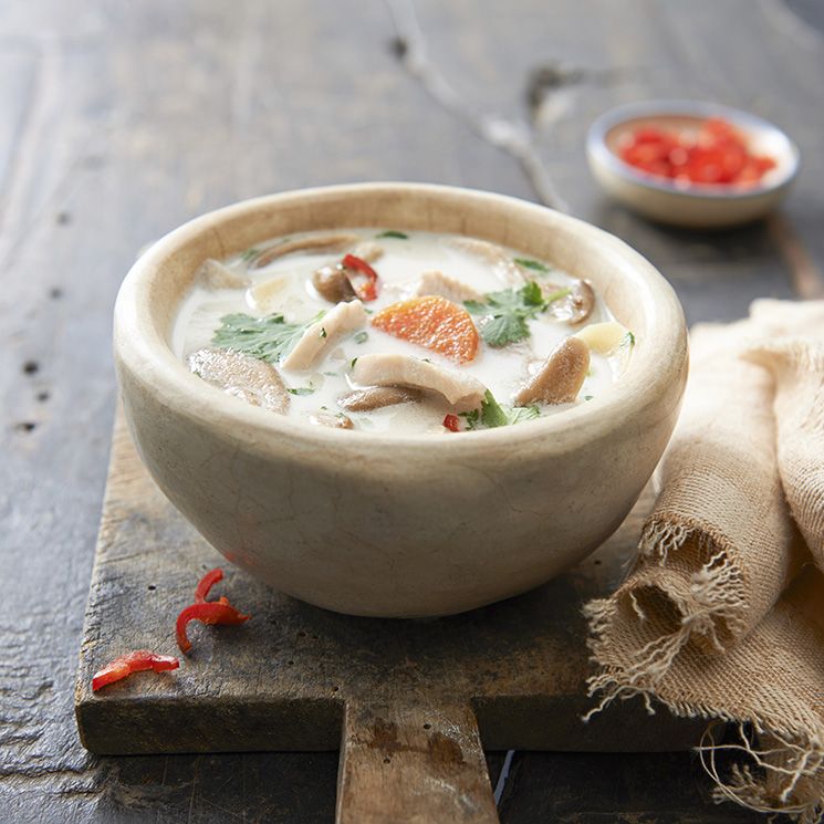 sopa coco jengibre tofu