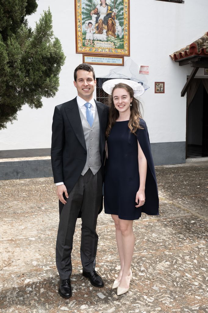 Monsieur Vincent de Buys Roessingh et sa fiancÃ©e Mademoiselle MÃ©gane de Pury Mariage du Prince Alonso dâOrlÃ©ans-Bourbon & la Comtesse Charlotte de Liedekerke de Pailhe Ã  lâÃ©glise de Convento de Capuchinos, le 3 mai 2025 Ã  SanlÃºcar de Barrameda, Espagne.  Photo David NIVIERE