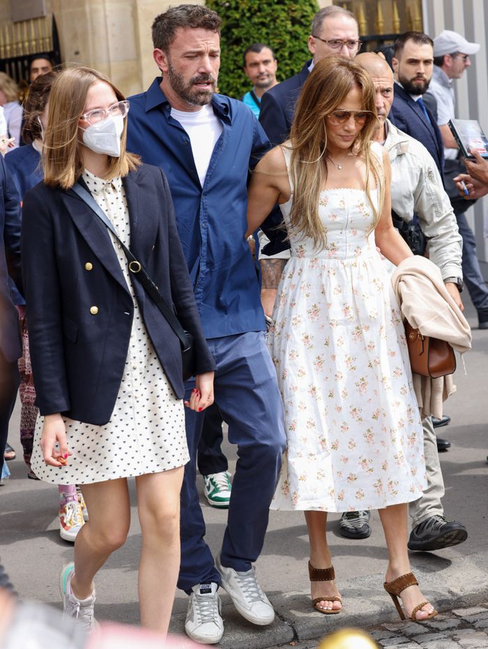 Jennifer Lopez y Ben Affleck con Violet Affleck