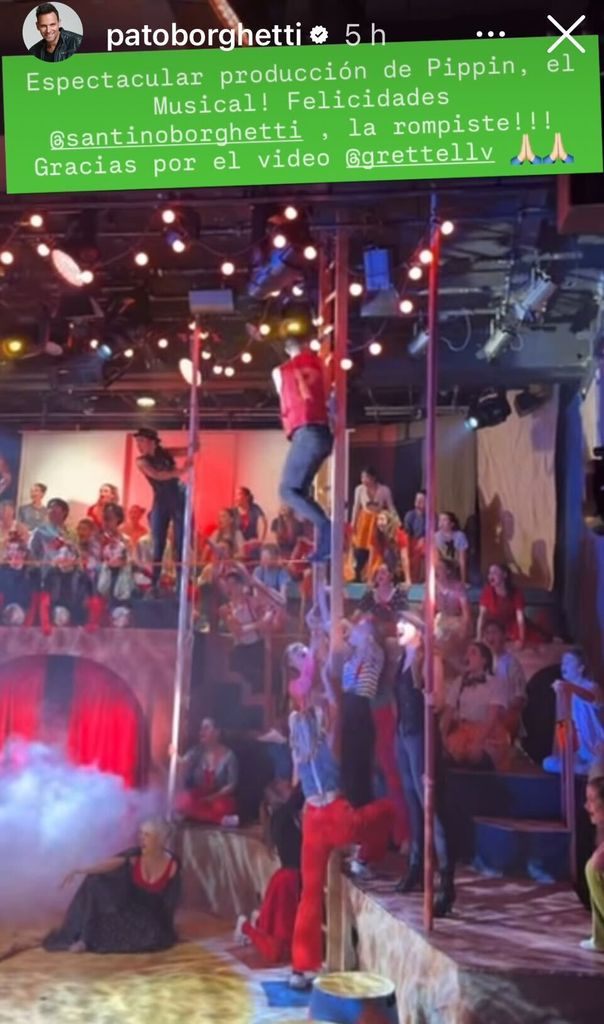 Pato Borghetti felicitó a su hijo