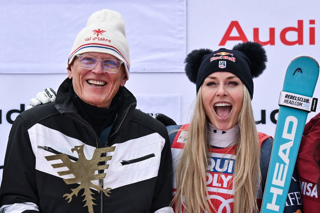 Lindsey Vonn con su padre, Alan Kildow