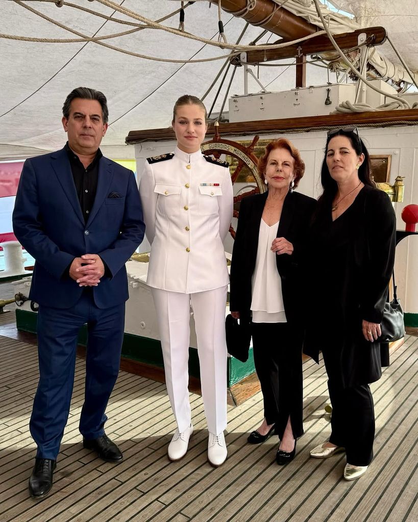La princesa Leonor con los hijos de Mario Vargas Llosa en Perú