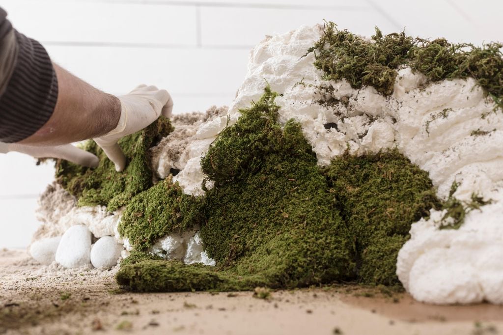 Decorar las montañas del belén