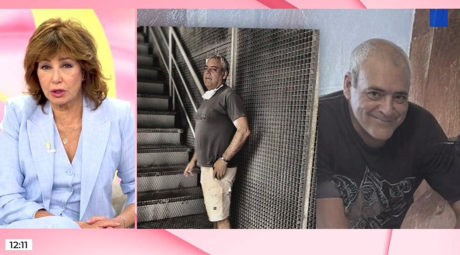 Ana Rosa despidiéndose de su compañero Carlos Bañares en AR