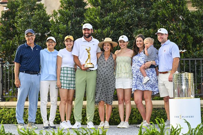 Scottie Scheffler con su familia