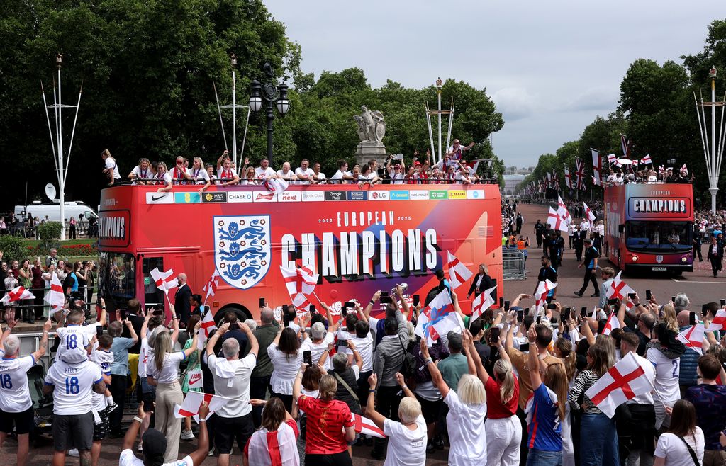 Celebración de la selección femenina de fútbol de Inglaterra