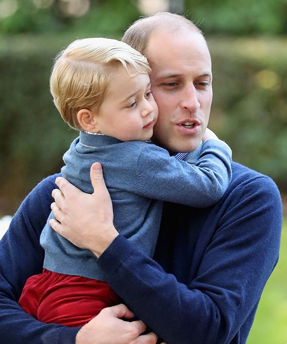 El príncipe Guillermo con su hijo George