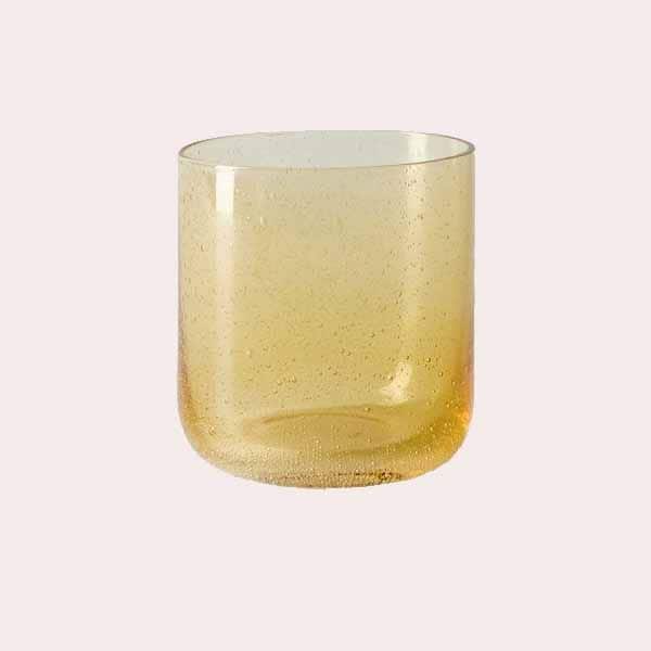 Vaso de vidrio con burbujas de Mango