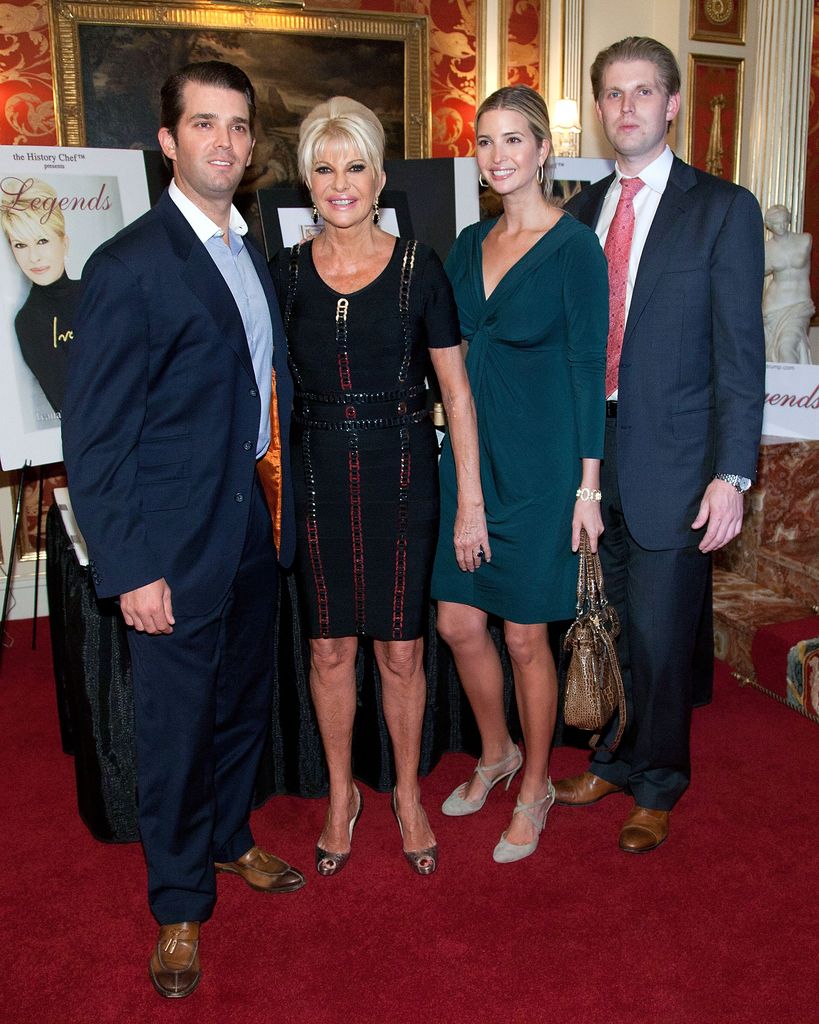 Donald Trump Jr., Ivana Trump, Ivanka Trump y Eric Trump