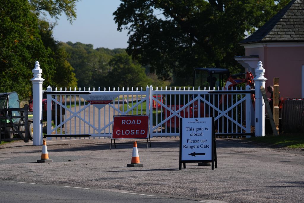 Imagen de unos los caminos del Gran Parque de Windsor que han quedado cerrados