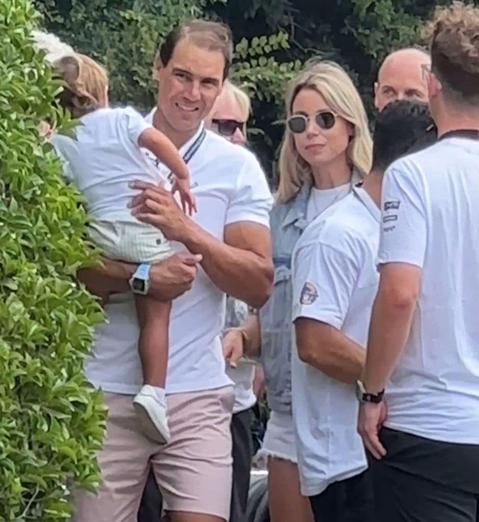Rafa Nadal con su familia en Como, Italia