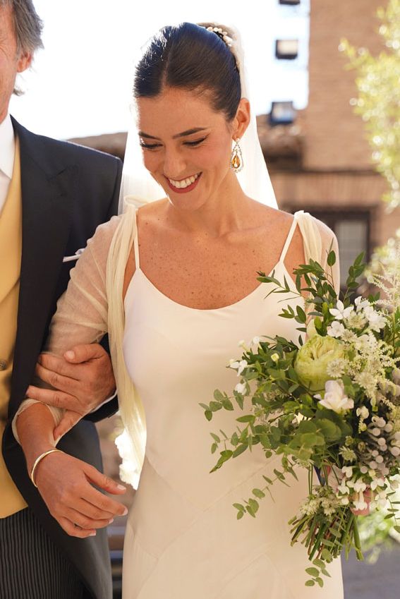 Micaella Rubini en su boda con Jaime Palazuelo