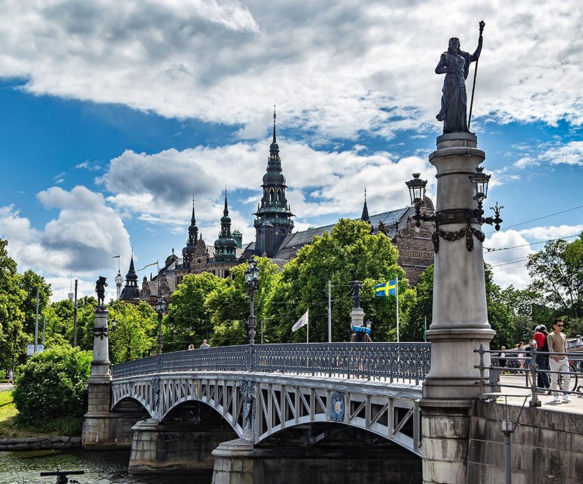 Puente Djurgardsbron, Estocolmo, Suecia