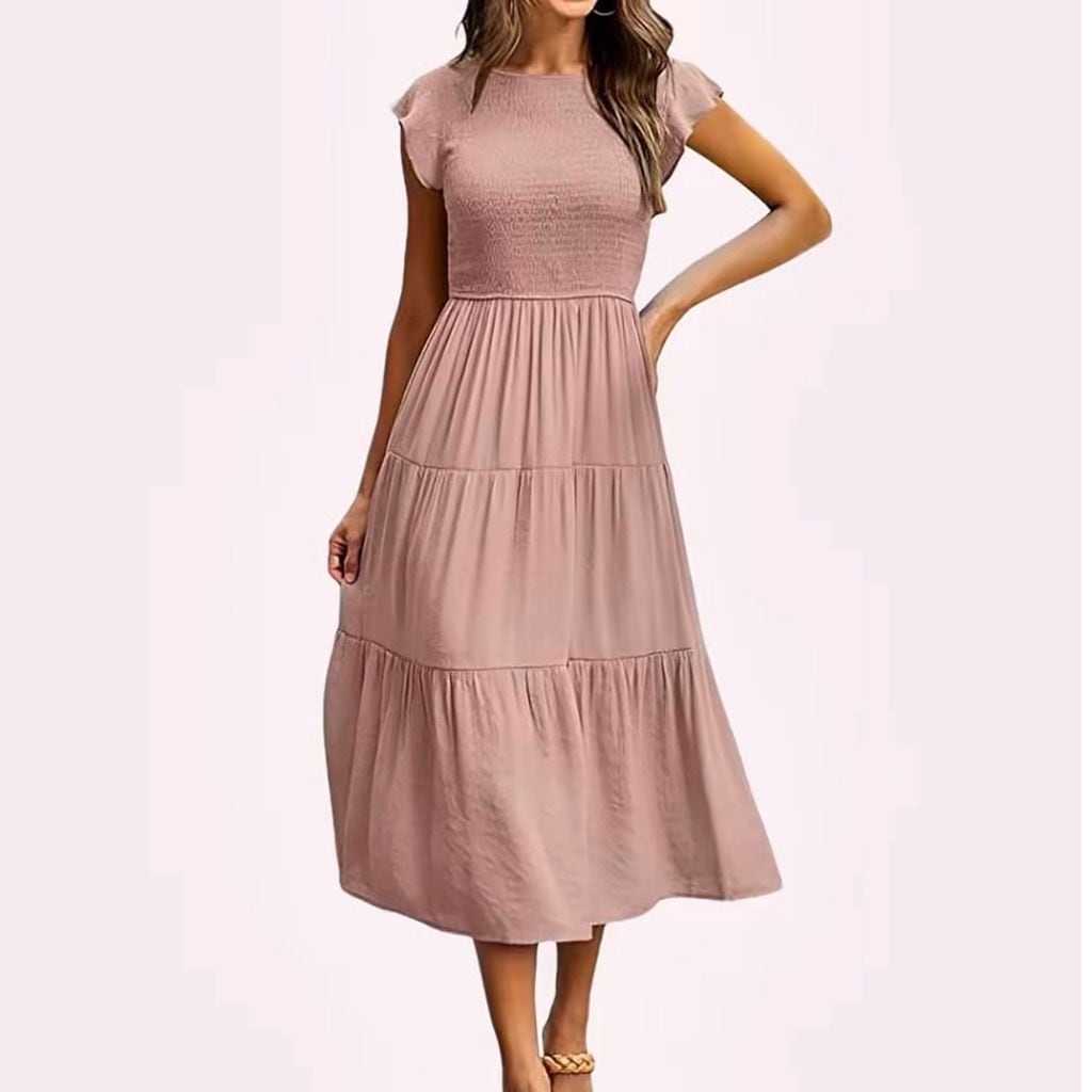 Vestido largo rosa de Amazon