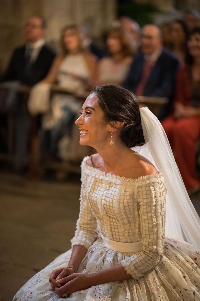 Novia con escote barco