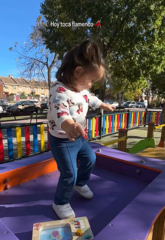Leandra, de 2 años, hija de Verónica Hidalgo